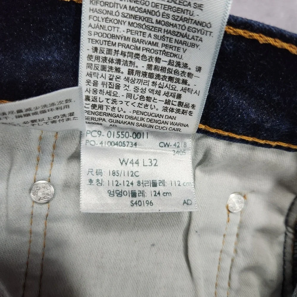 Levis 550 Mens Relaxed Fit‎ Dark Wash Tapered Leg Blue Jeans 42 to 44x32 Pants